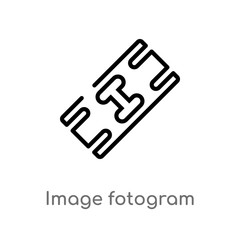 outline image fotogram vector icon. isolated black simple line element illustration from cinema concept. editable vector stroke image fotogram icon on white background