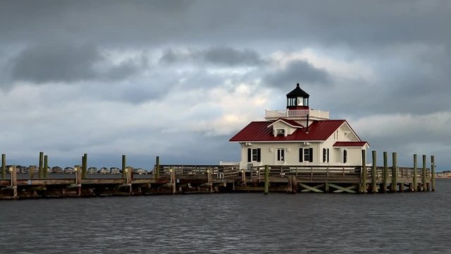Roanoke Marshes Lighthouse in Manteo, North Carolina.