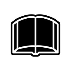 open book icon. Element of Science for mobile concept and web apps icon. Glyph, flat icon for website design and development, app development