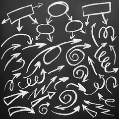 Cute children's drawing. Icons, signs, symbols, pins