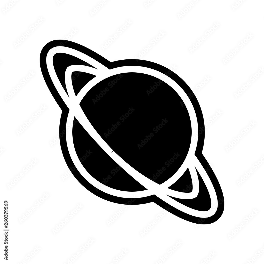 Poster planet saturn icon. element of science for mobile concept and web apps icon. glyph, flat icon for we
