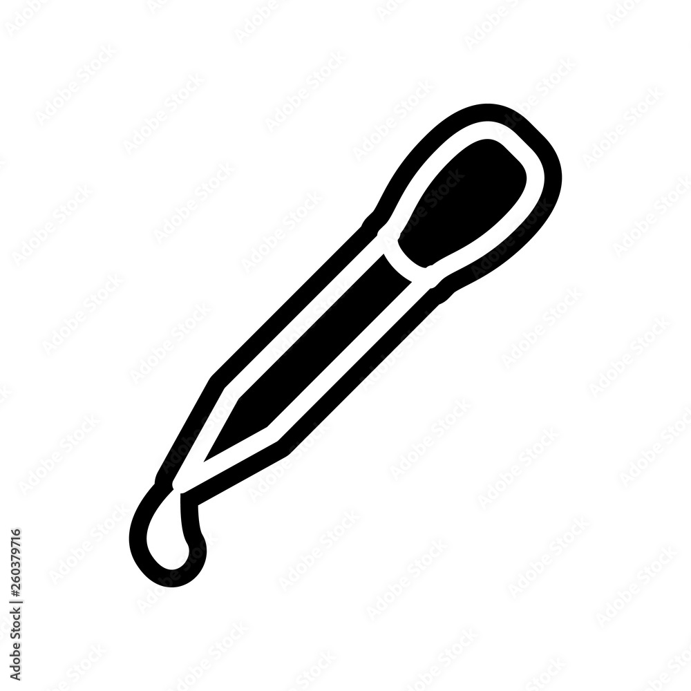 Aufkleber pipette icon. element of science for mobile concept and web apps icon. glyph, flat icon for website 