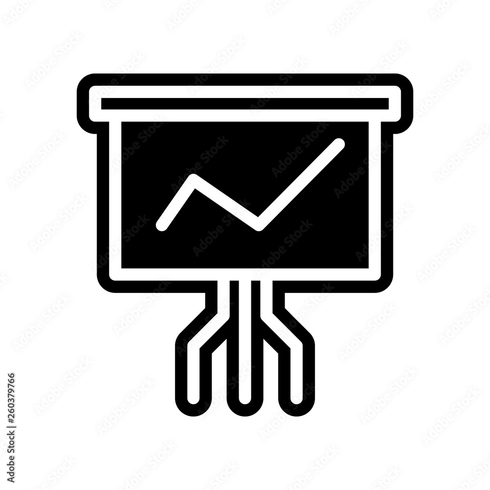 Aufkleber presentation board icon. element of science for mobile concept and web apps icon. glyph, flat icon f