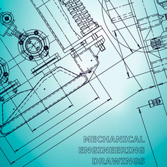 Blueprint. Vector engineering illustration. Computer aided design systems. Light blue. Corporate Identity