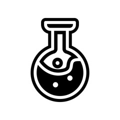 flask with chemical fluid icon. Element of Science for mobile concept and web apps icon. Glyph, flat icon for website design and development, app development