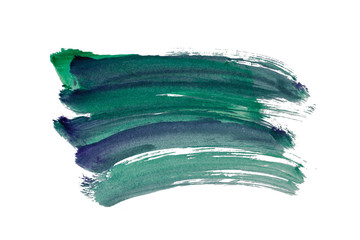 Abstract watercolor spot on white textured paper. Isolated. Hand-drawn background. Aquarelle brush stains on paper. For design, web, card, text, decoration, surfaces. Copy Space.