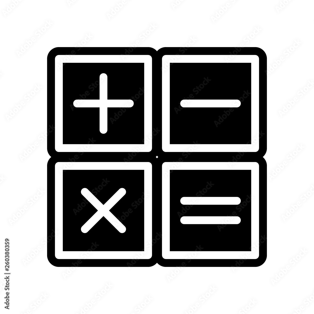 Aufkleber mathematical elements of computation icon. element of science for mobile concept and web apps icon. 