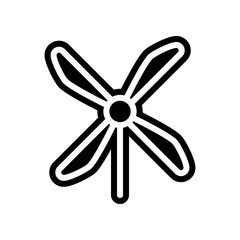 Obraz premium windmill icon. Element of Science for mobile concept and web apps icon. Glyph, flat icon for website design and development, app development