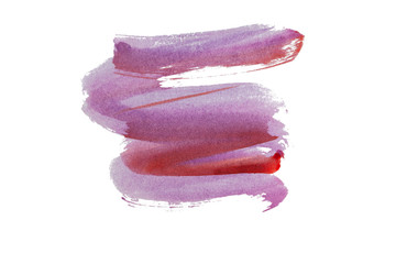 Abstract watercolor spot on white textured paper. Isolated. Hand-drawn background. Aquarelle brush...
