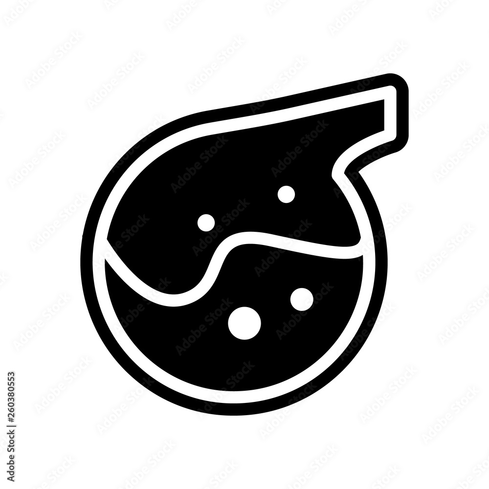 Aufkleber flask with chemical fluid icon. element of science for mobile concept and web apps icon. glyph, flat
