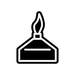 candle icon. Element of Science for mobile concept and web apps icon. Glyph, flat icon for website design and development, app development