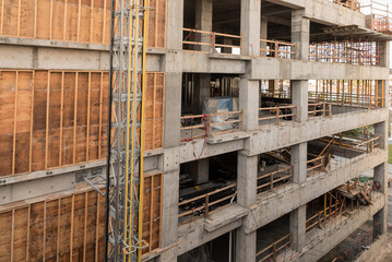 Side of Commercial Building Under Construction