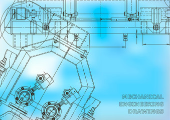 Computer aided design systems. Blueprint, scheme, plan, sketch. Blue