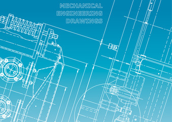 Blueprint, Sketch. Vector engineering illustration