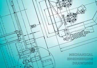 Blueprint, Sketch. Vector engineering illustration