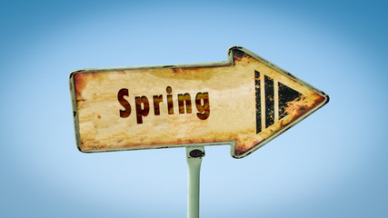 Street Sign to Spring