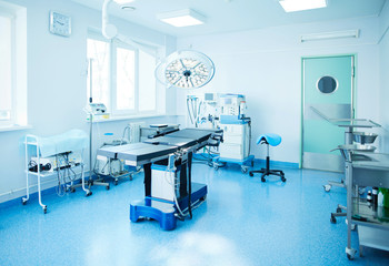 Interior of operating room in modern clinic