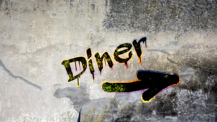 Wall Graffiti to Diner