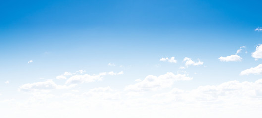 Clear sky and clouds