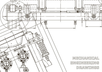 Technical. Vector drawing. Mechanical instrument making