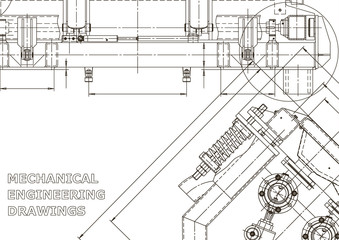Technical abstract backgrounds. Vector engineering drawings. Mechanical instrument making