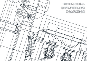 Sketch. Vector illustration. Computer aided design system. Instrument-making