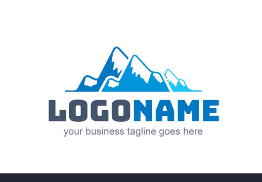 Logo Layout with Mountain Icon