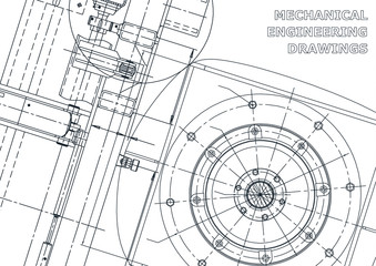 Cover. Vector engineering illustration. Blueprint, flyer, banner, background