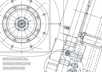 Cover. Vector engineering illustration. Blueprint, flyer