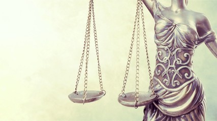 Justice statue scale law