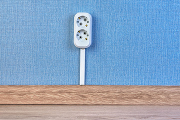 Duplex power outlet with copy space.