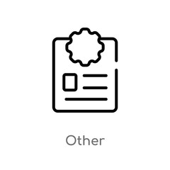 outline other vector icon. isolated black simple line element illustration from content concept. editable vector stroke other icon on white background