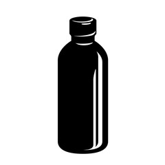 Bottle of medicine with cap simple style icon.