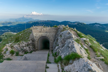 A long tunnel on Mount Lovcen leading to the Negush mausoleum.