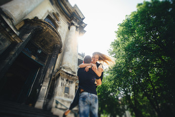 Lovely portrait of a young couple.