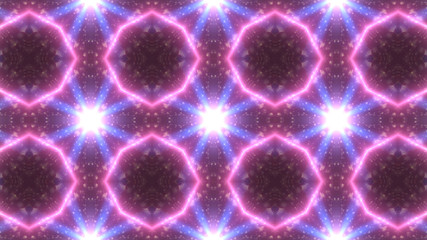 Designer abstract background with glowing individual shapes.