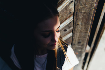 Portrait of a young beautiful lady.