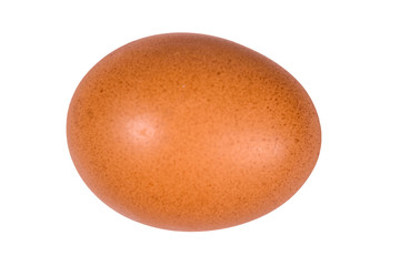 One hen egg isolated on a white background