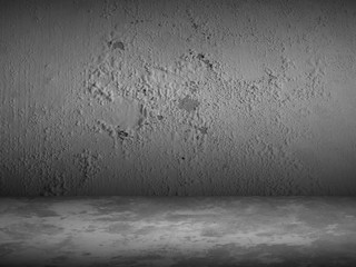 Abstract black background for web design templates, valentine, christmas, product studio room and business report with smooth gradient color. Texture dark floor with old wall.