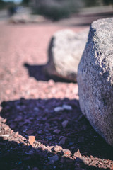 Stone casting shadow
