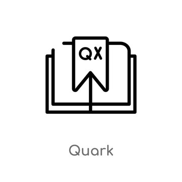 outline quark vector icon. isolated black simple line element illustration from edit tools concept. editable vector stroke quark icon on white background