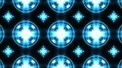 Designer abstract background with glowing individual shapes.