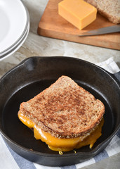 Hot grilled cheese sandwich