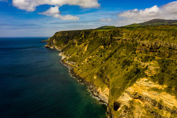 São Miguel - Ponta Delgada Azoren aus der Luft