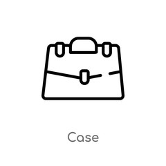 outline case vector icon. isolated black simple line element illustration from education concept. editable vector stroke case icon on white background