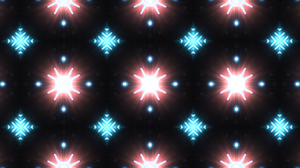 Designer abstract background with glowing individual shapes.