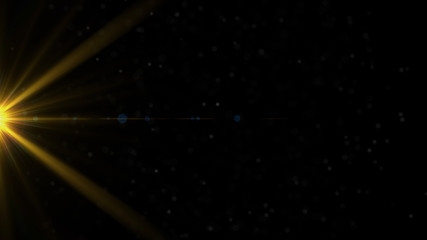 Real Lens Flare Shot in Studio over Black Background. Easy to add as Overlay or Screen Filter over Photos.