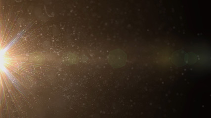 Real Lens Flare Shot in Studio over Black Background. Easy to add as Overlay or Screen Filter over Photos.