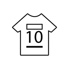 Sport soccer t-shirt icon. Element of Sport for mobile concept and web apps icon. Outline, thin line icon for website design and development, app development