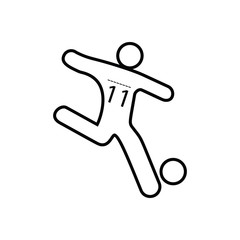 Soccer player icon. Element of Sport for mobile concept and web apps icon. Outline, thin line icon for website design and development, app development